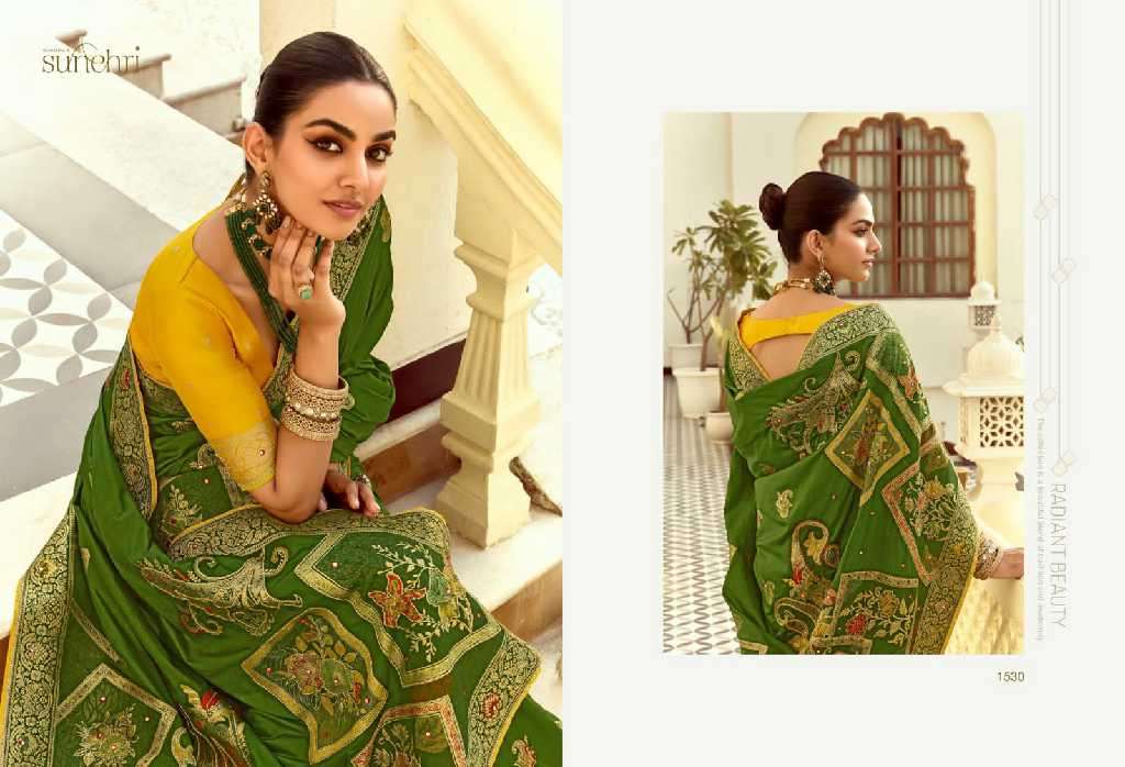 Kimora Presents Sunehri Alankar 1521-1531 Dola Silk Occasion Wear Saree For Ladies Catalog Wholesaler And Exporter 