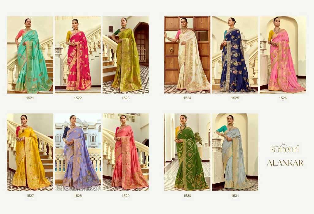 Kimora Presents Sunehri Alankar 1521-1531 Dola Silk Occasion Wear Saree For Ladies Catalog Wholesaler And Exporter 