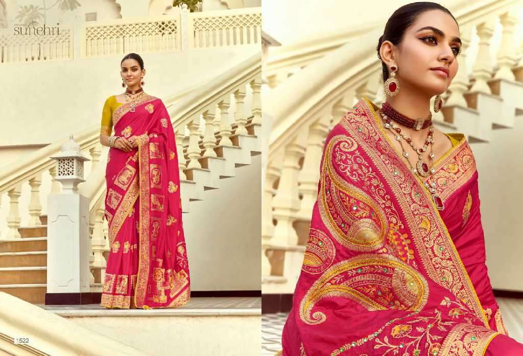 Kimora Presents Sunehri Alankar 1521-1531 Dola Silk Occasion Wear Saree For Ladies Catalog Wholesaler And Exporter 