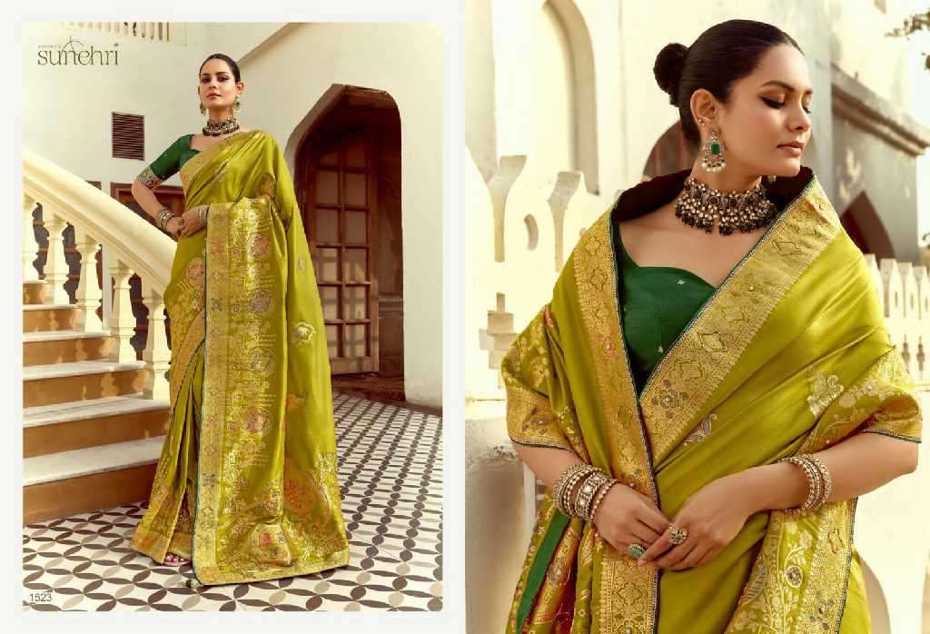 Kimora Presents Sunehri Alankar 1521-1531 Dola Silk Occasion Wear Saree For Ladies Catalog Wholesaler And Exporter 