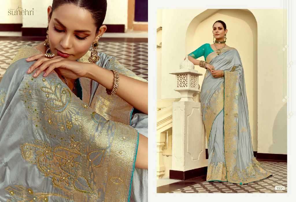Kimora Presents Sunehri Alankar 1521-1531 Dola Silk Occasion Wear Saree For Ladies Catalog Wholesaler And Exporter 