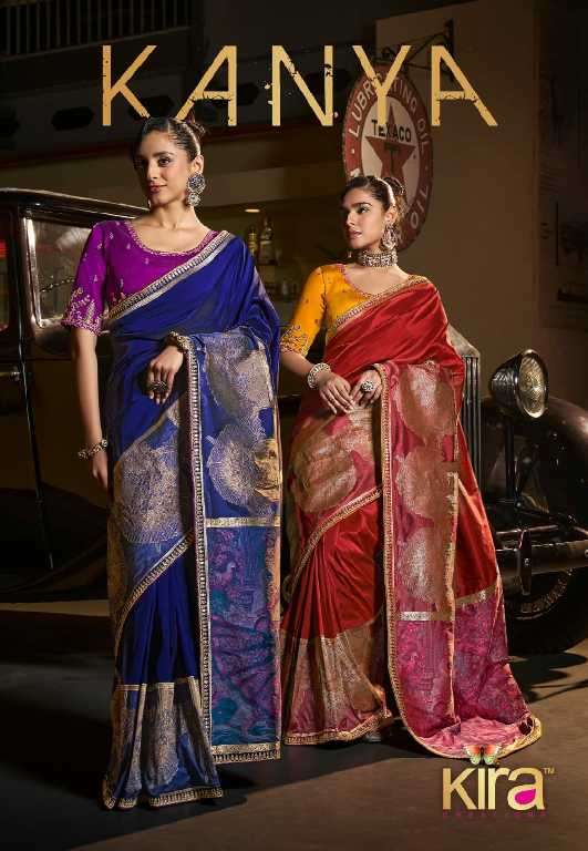 Kira Creations Presents Kanya Wholesale Pure Silk With Beautiful Designer Sarees Catalog Wholesaler And Exporter 