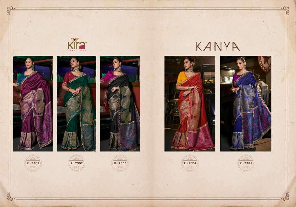Kira Creations Presents Kanya Wholesale Pure Silk With Beautiful Designer Sarees Catalog Wholesaler And Exporter 