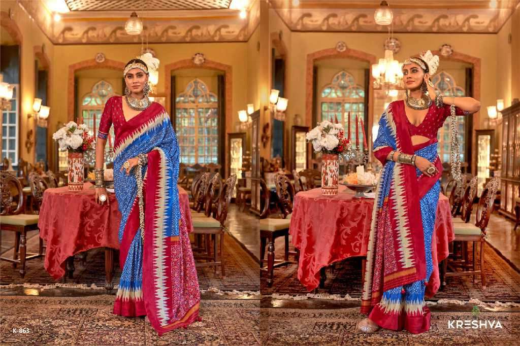 Kreshva Presents Pankh Patola Wholesale Super PV Silk Wholesale Indian Sarees Catalog Wholesaler And Exporter 