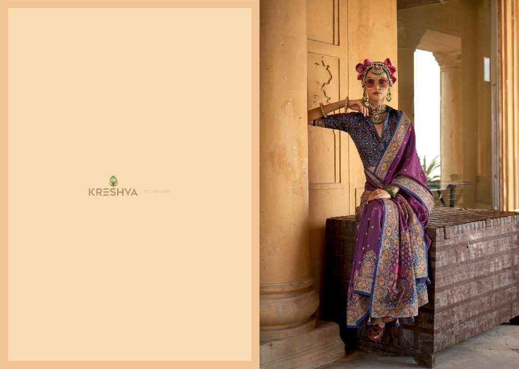 Kreshva Presents Sugandha Wholesale PV Silk Party Wear Indian Sarees Catalog Wholesaler And Exporter 