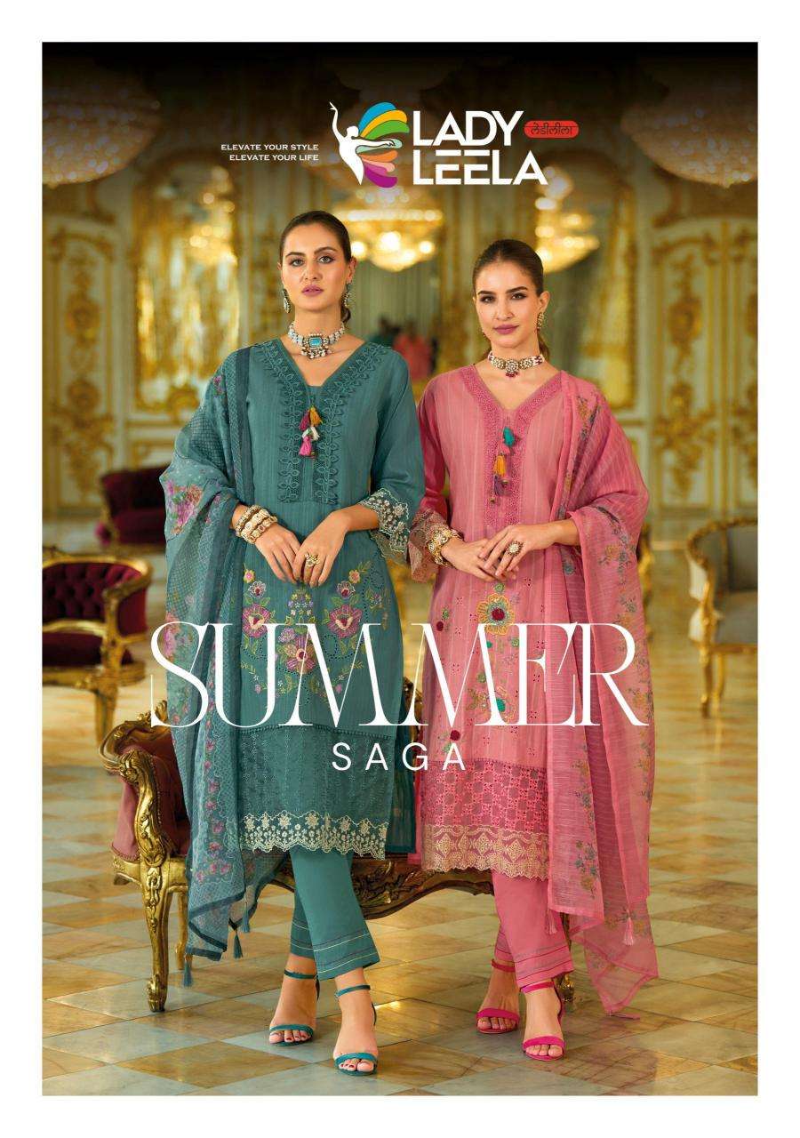 Lady Leela Presents Summer Saga Cotton Embroidery Readymade Catalog Wholesaler And Exporter 