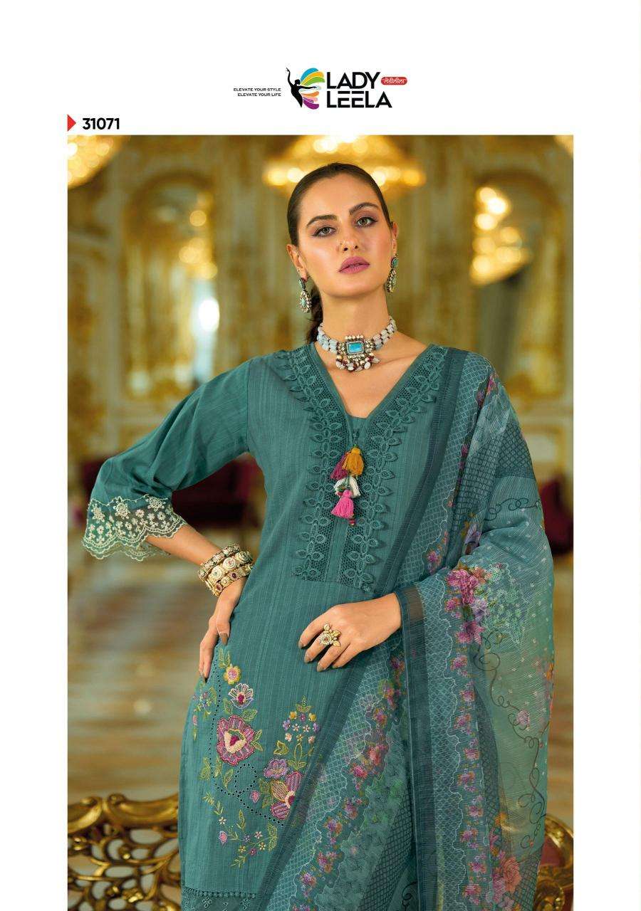 Lady Leela Presents Summer Saga Cotton Embroidery Readymade Catalog Wholesaler And Exporter 