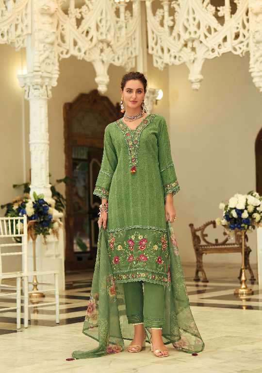 Lady Leela Presents Summer Trends Vol-2 Wholesale Handwork And Embroidery Work 3 Piece Catalog Wholesaler And Exporter 
