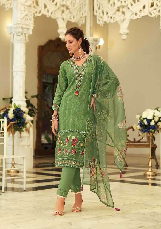 Lady Leela Presents Summer Trends Vol-2 Wholesale Handwork And Embroidery Work 3 Piece Catalog Wholesaler And Exporter 