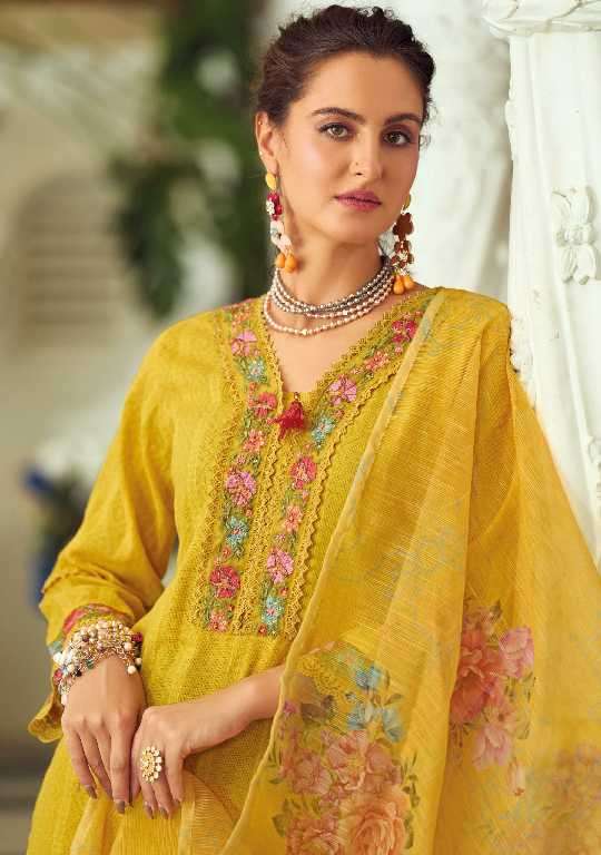 Lady Leela Presents Summer Trends Vol-2 Wholesale Handwork And Embroidery Work 3 Piece Catalog Wholesaler And Exporter 