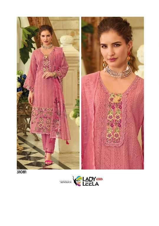 Lady Leela Presents Summer Trends Vol-2 Wholesale Handwork And Embroidery Work 3 Piece Catalog Wholesaler And Exporter 