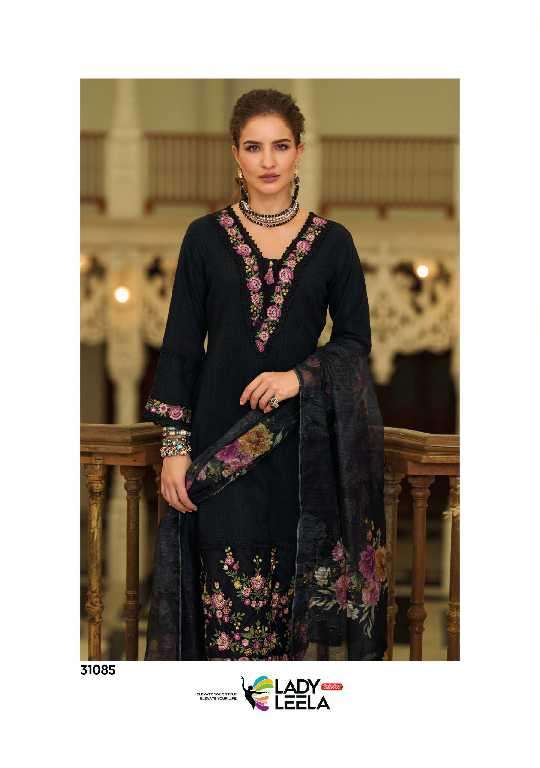 Lady Leela Presents Summer Trends Vol-2 Wholesale Handwork And Embroidery Work 3 Piece Catalog Wholesaler And Exporter 