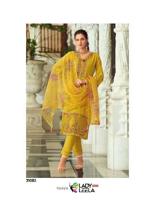 Lady Leela Presents Summer Trends Vol-2 Wholesale Handwork And Embroidery Work 3 Piece Catalog Wholesaler And Exporter 