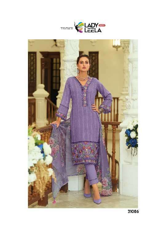 Lady Leela Presents Summer Trends Vol-2 Wholesale Handwork And Embroidery Work 3 Piece Catalog Wholesaler And Exporter 