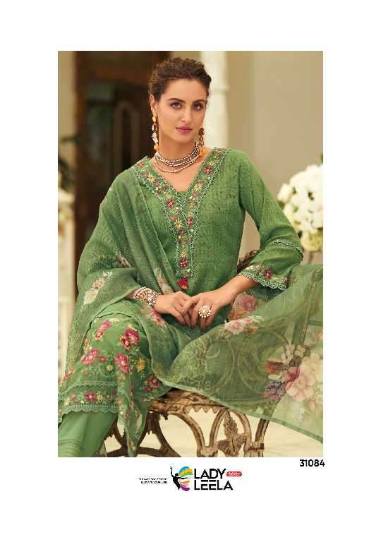 Lady Leela Presents Summer Trends Vol-2 Wholesale Handwork And Embroidery Work 3 Piece Catalog Wholesaler And Exporter 