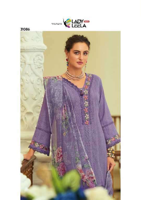 Lady Leela Presents Summer Trends Vol-2 Wholesale Handwork And Embroidery Work 3 Piece Catalog Wholesaler And Exporter 