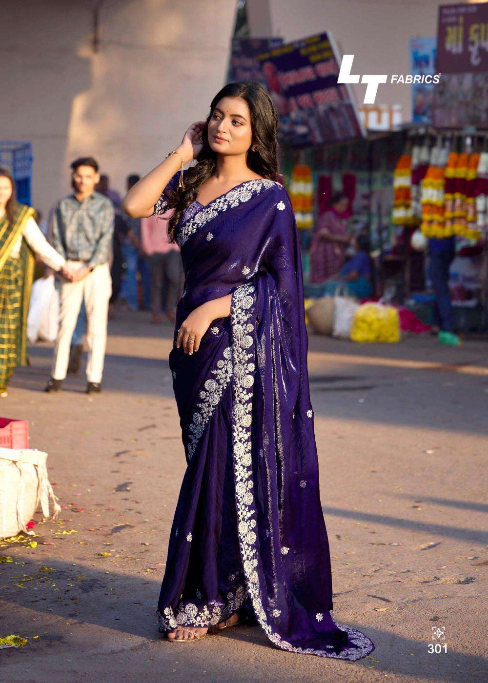 LT Fabrics Lighting Vol-3 Malai Silk Trendy Sarees Catalog Wholesaler And Exporter  