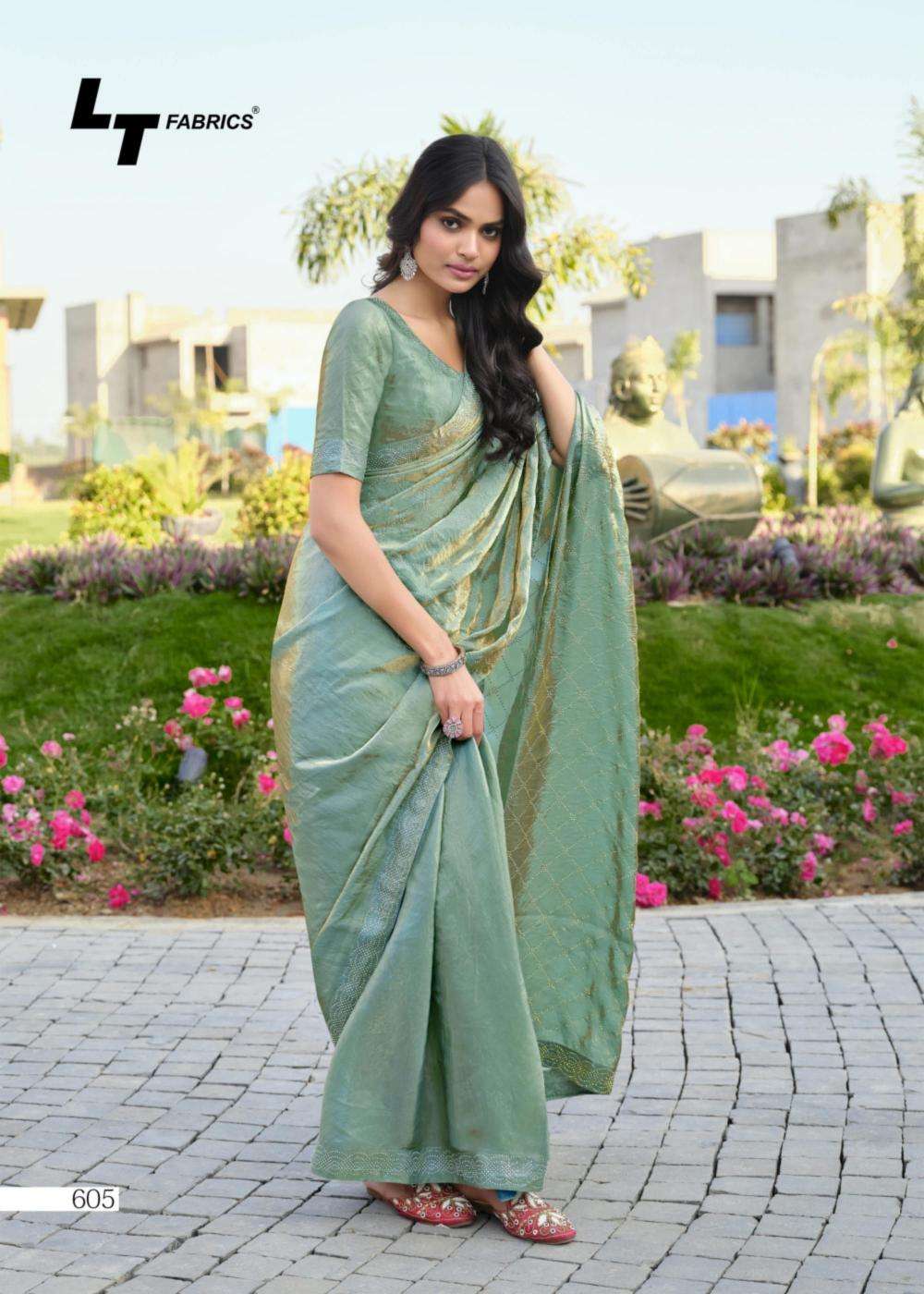 LT Fabrics Presents Primark Vol-6 Malai Silk Regular Wear Saree Catalog Wholesaler And Exporter  
