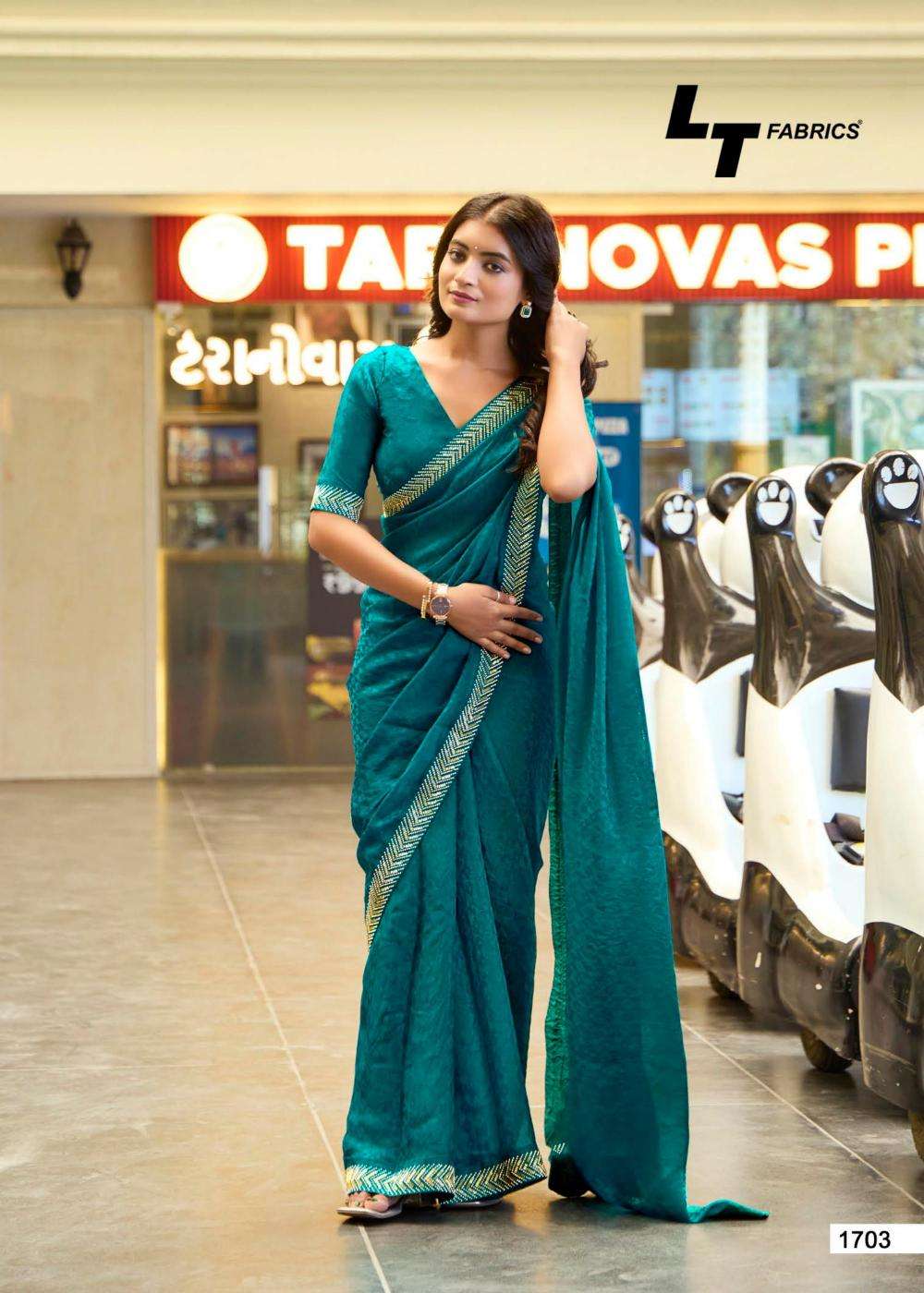 LT Fabrics Presents Signature Vol-17 Malai Silk Gorgeous Look Saree Catalog Wholesaler And Exporter 