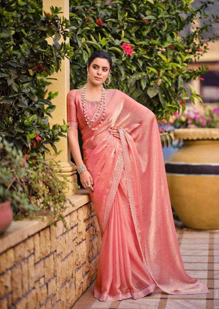 LT Fabrics presents silver stone vol-13 cosmos swarovski jharkan work shop trendy sarees catalog wholesaler and exporter 