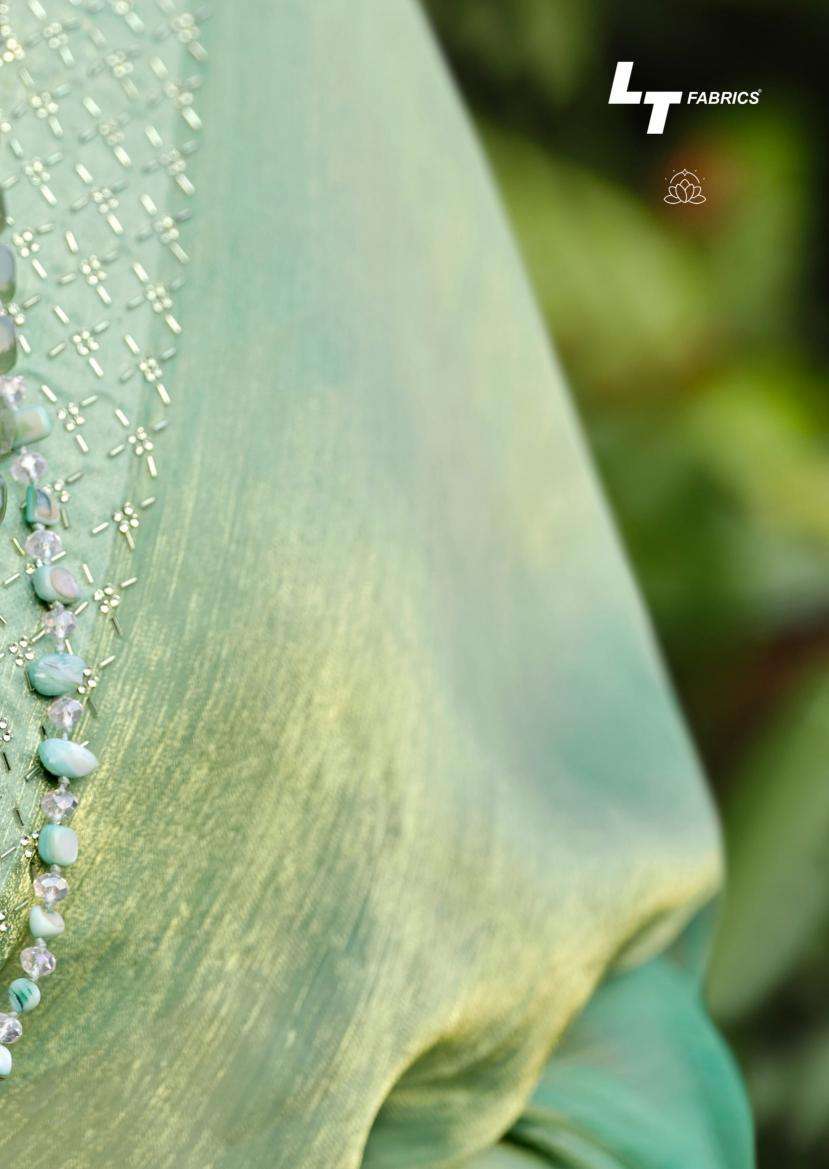 LT Fabrics presents silver stone vol-13 cosmos swarovski jharkan work shop trendy sarees catalog wholesaler and exporter 