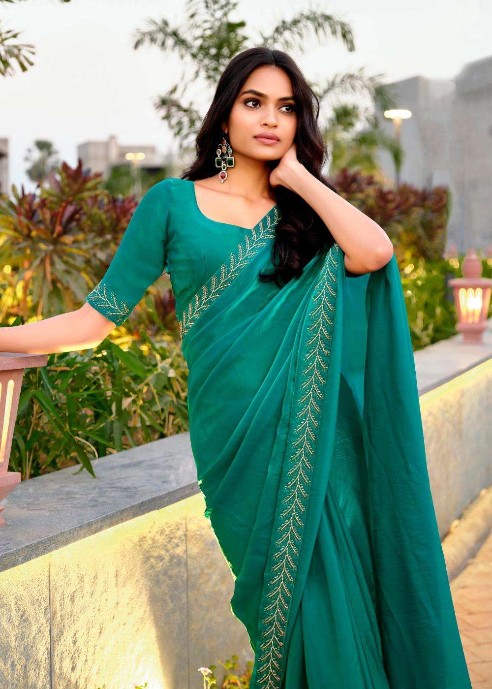 lt fashion presents signature vol-10 cosmos hit design saree with fancy blouse catalog wholesaler and exporter in surat