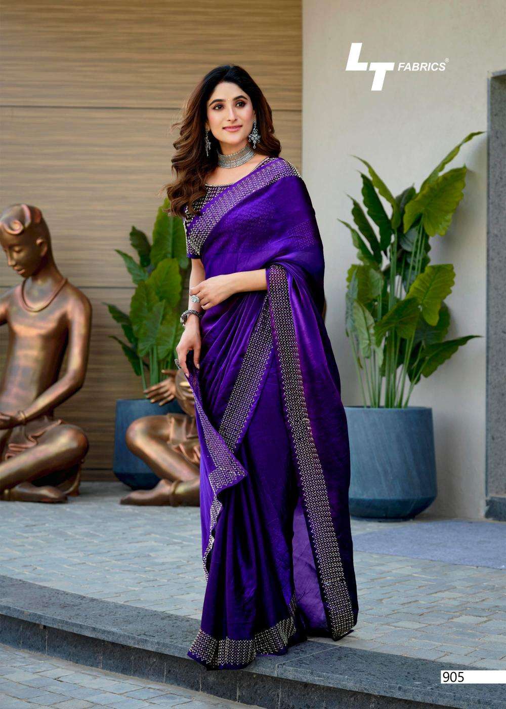 lt fashion signature vol-9 elegant style malai silk saree catalog wholesaler and exporter 
