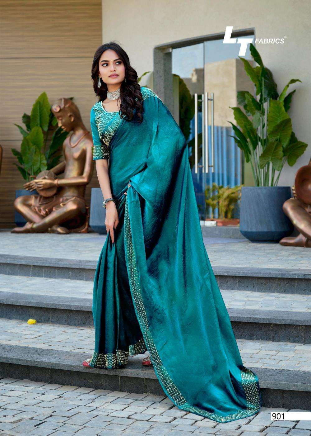 lt fashion signature vol-9 elegant style malai silk saree catalog wholesaler and exporter 
