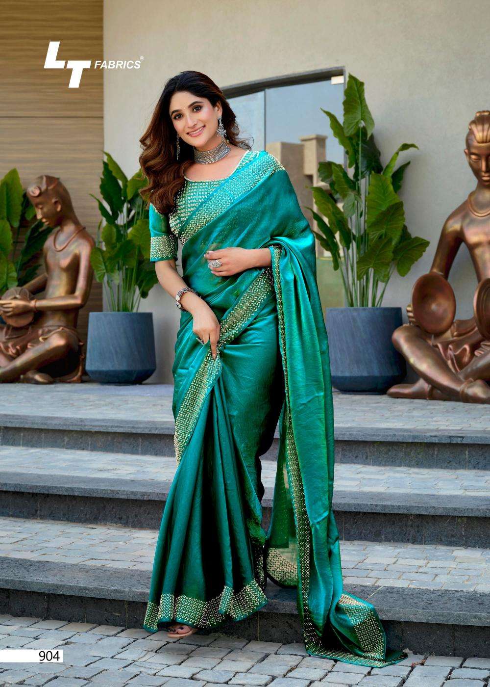 lt fashion signature vol-9 elegant style malai silk saree catalog wholesaler and exporter 