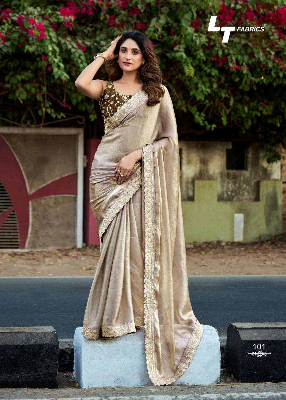 Lt Fashions Presents Magnolia Vol -1 Malai Silk Gorgeous Look Saree Catalog Wholesaler And Exporter In Surat
