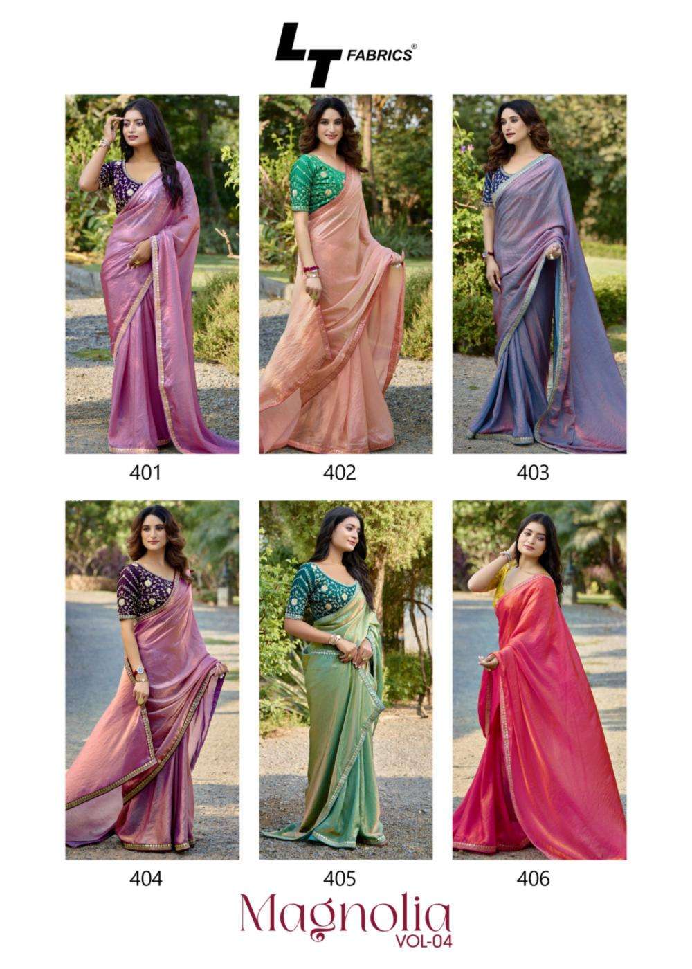 Lt Fashions Presents Magnolia Vol-4 Malai Silk Traditional Saree Catalog Wholesaler And Exporter 