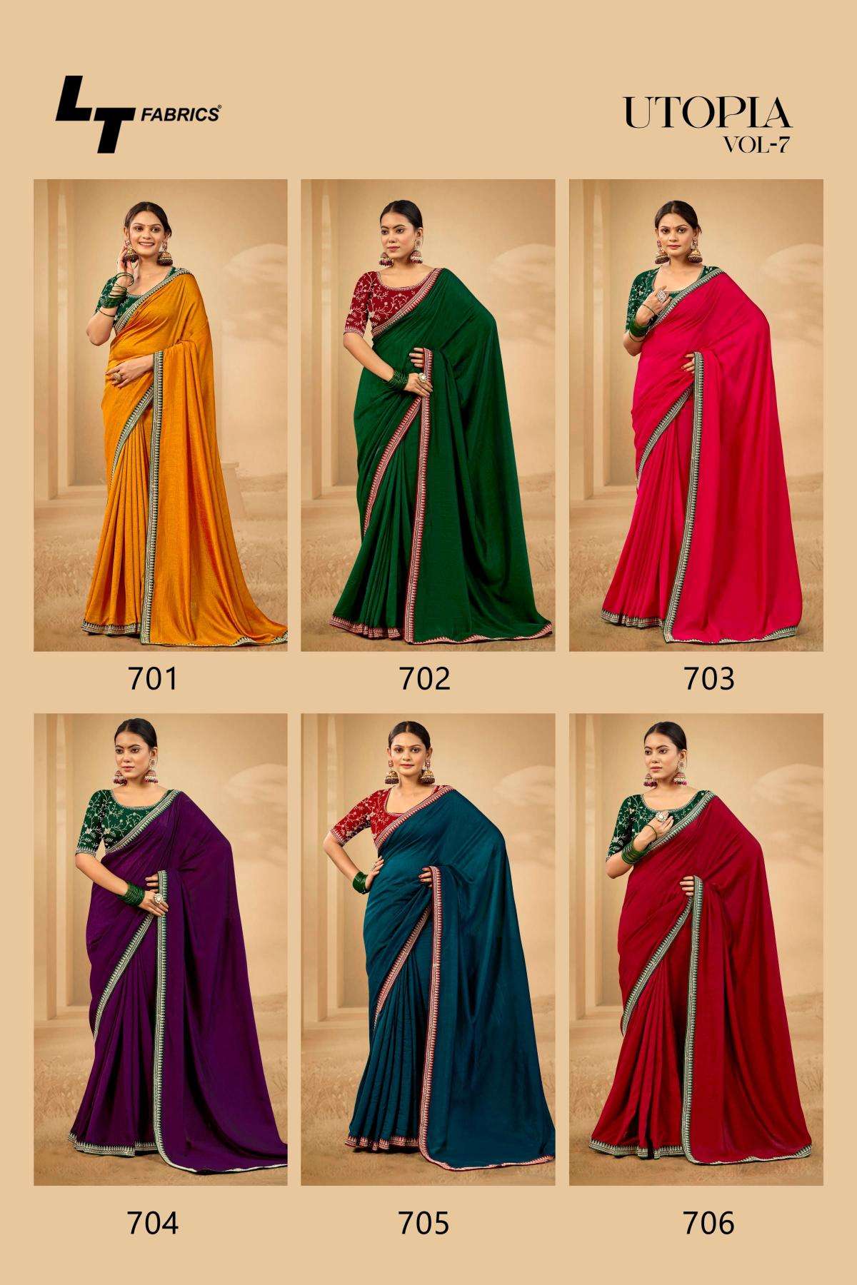 lt fashions presents utopia vol-7 traditional malai silk saree catalog wholesaler and exporter in surat 