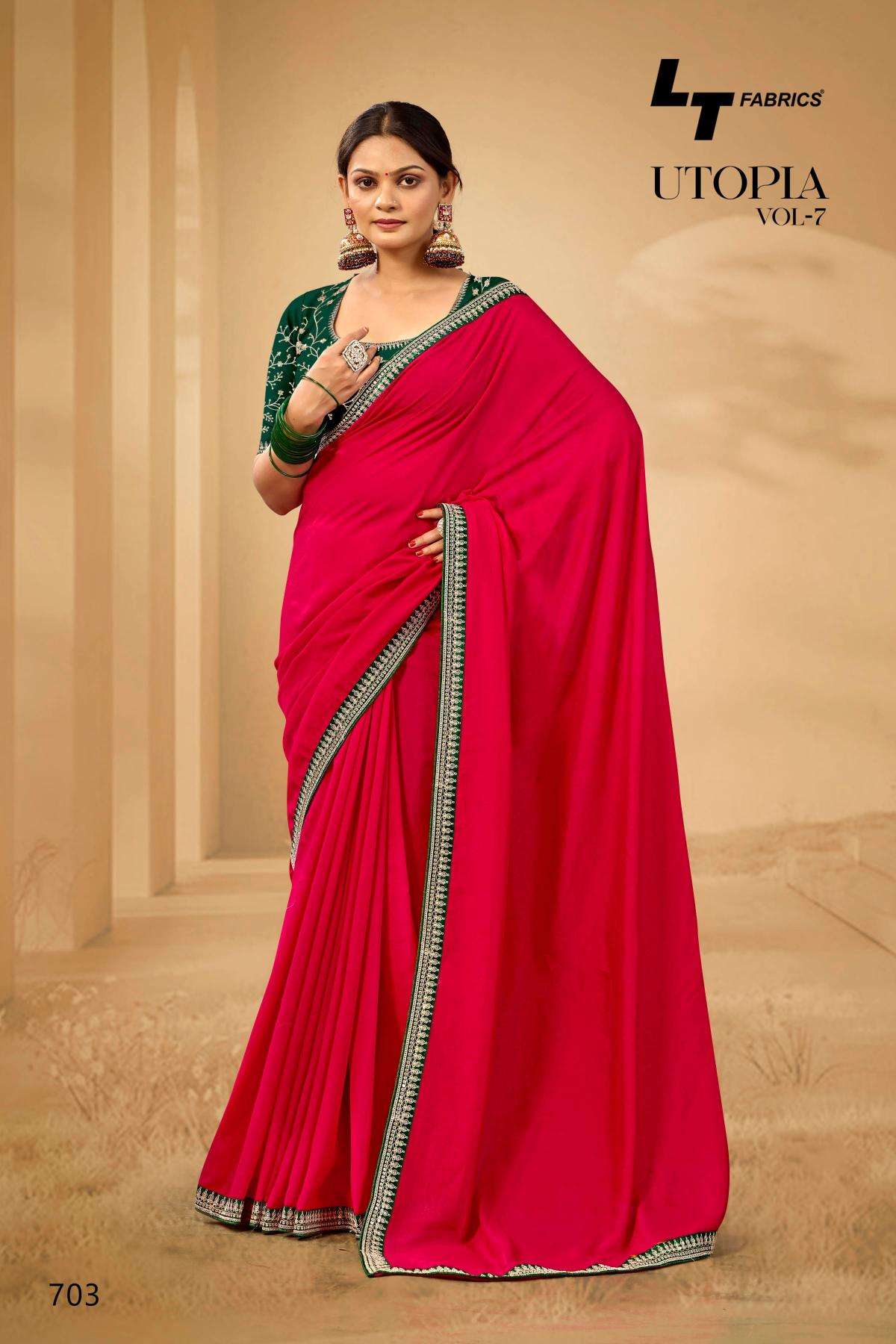 lt fashions presents utopia vol-7 traditional malai silk saree catalog wholesaler and exporter in surat 
