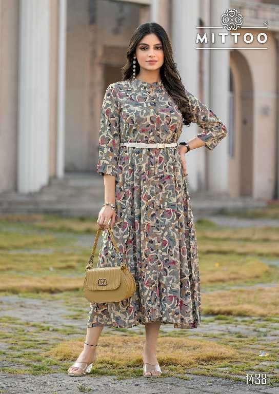 Mittoo Presents Belt Vol-20 Wholesale Rayon Print With Belt Kurtis Catalog Wholesaler And Exporter 