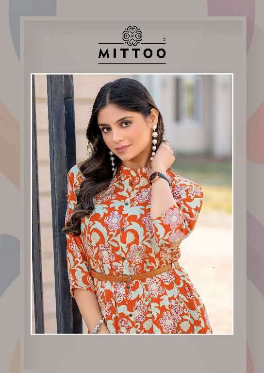 Mittoo Presents Belt Vol-20 Wholesale Rayon Print With Belt Kurtis Catalog Wholesaler And Exporter 