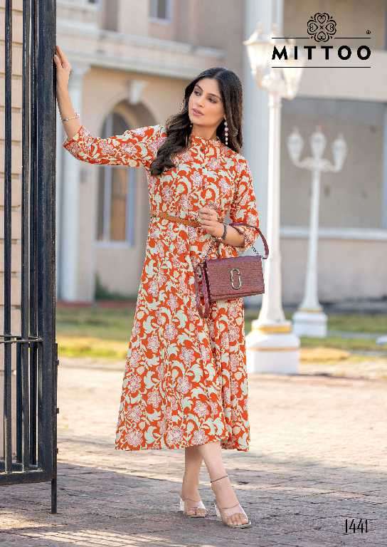 Mittoo Presents Belt Vol-20 Wholesale Rayon Print With Belt Kurtis Catalog Wholesaler And Exporter 