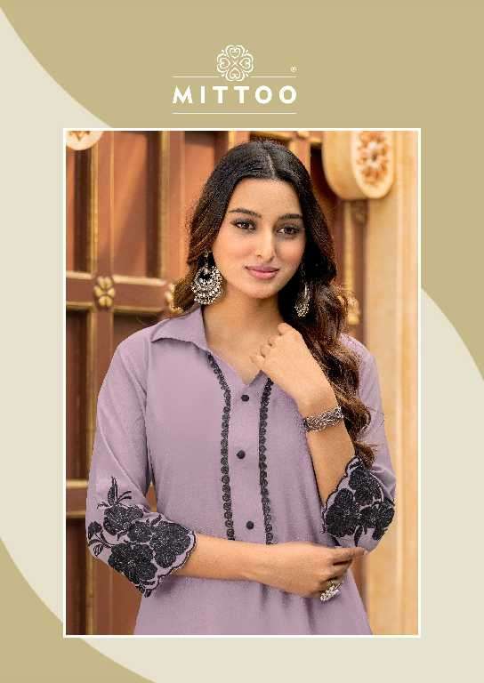 Mittoo Presents Shikha Wholesale Heavy Reyon Kurti With Pant Catalog Wholesaler And Exporter 