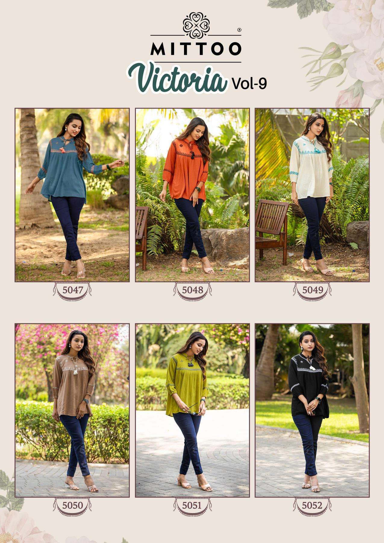 Mittoo Presents Victoria Vol-9 Short Tops Catalog Wholesaler And Exporter in surat