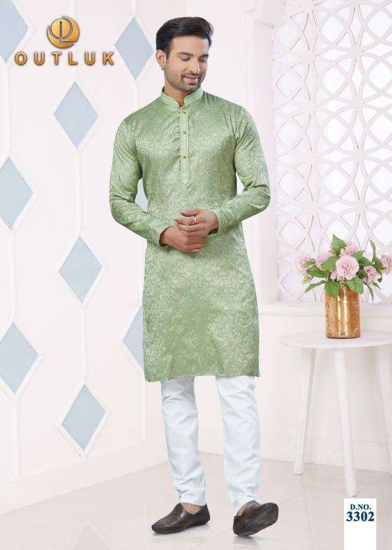 outluk presents wedding collection vol-33 readymade gorgeous look jacquard mens kurtas Catalog wholesaler and exporter 