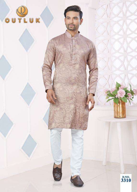 outluk presents wedding collection vol-33 readymade gorgeous look jacquard mens kurtas Catalog wholesaler and exporter 
