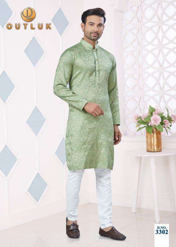 outluk presents wedding collection vol-33 readymade gorgeous look jacquard mens kurtas Catalog wholesaler and exporter 