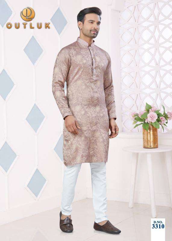 outluk presents wedding collection vol-33 readymade gorgeous look jacquard mens kurtas Catalog wholesaler and exporter 