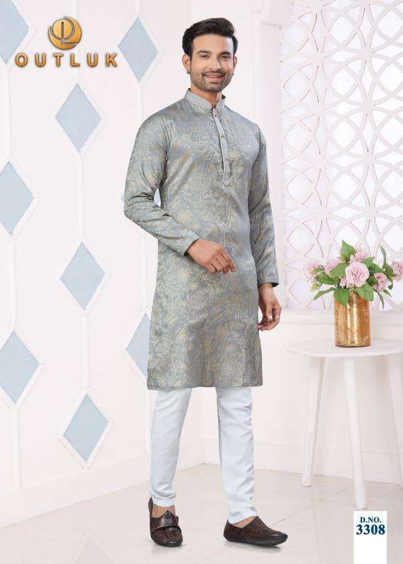 outluk presents wedding collection vol-33 readymade gorgeous look jacquard mens kurtas Catalog wholesaler and exporter 