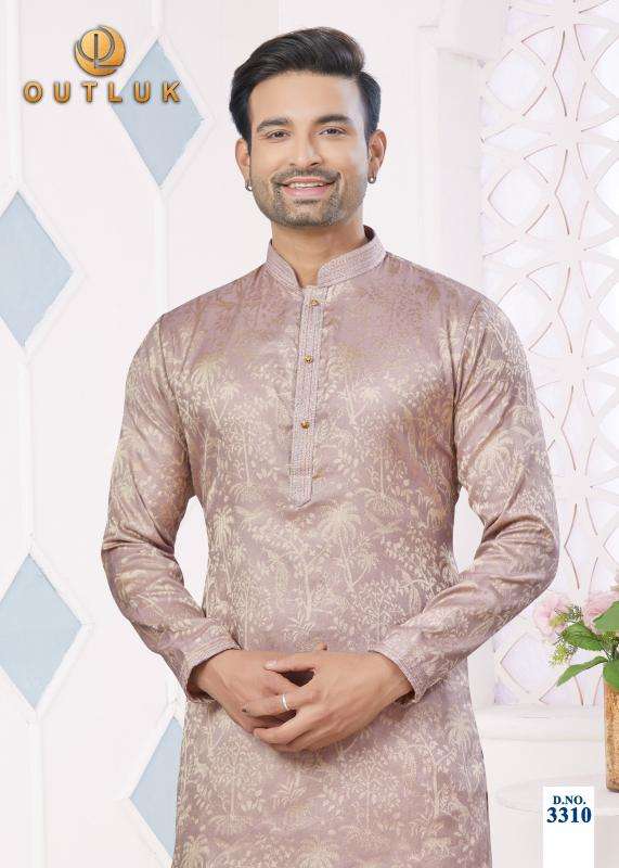 outluk presents wedding collection vol-33 readymade gorgeous look jacquard mens kurtas Catalog wholesaler and exporter 