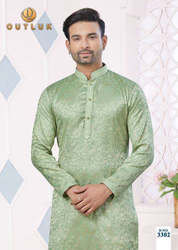 outluk presents wedding collection vol-33 readymade gorgeous look jacquard mens kurtas Catalog wholesaler and exporter 