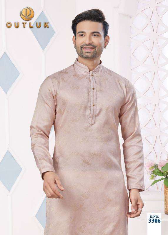 outluk presents wedding collection vol-33 readymade gorgeous look jacquard mens kurtas Catalog wholesaler and exporter 