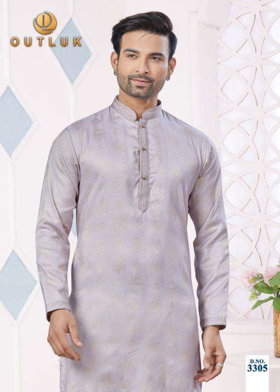 outluk presents wedding collection vol-33 readymade gorgeous look jacquard mens kurtas Catalog wholesaler and exporter 