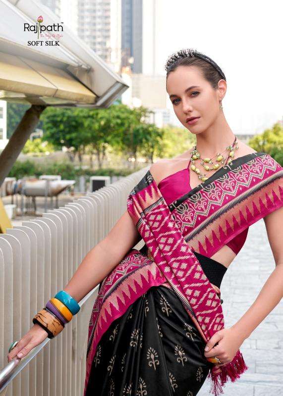Rajpath Presents Qutab Minar Soft Silk Womens Indian Sarees Catalog Wholesaler And Exporter In Surat