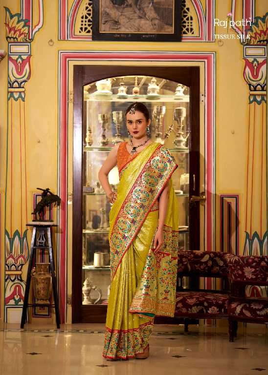 Rajpath Presents Virashat Silk Wholesale Soft Tissue Silk Party Wear Sarees Catalog Wholesaler And Exporter 