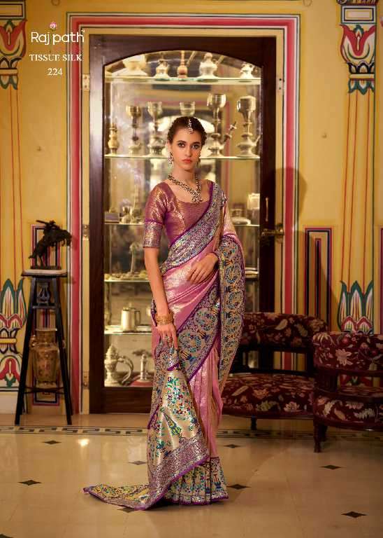 Rajpath Presents Virashat Silk Wholesale Soft Tissue Silk Party Wear Sarees Catalog Wholesaler And Exporter 